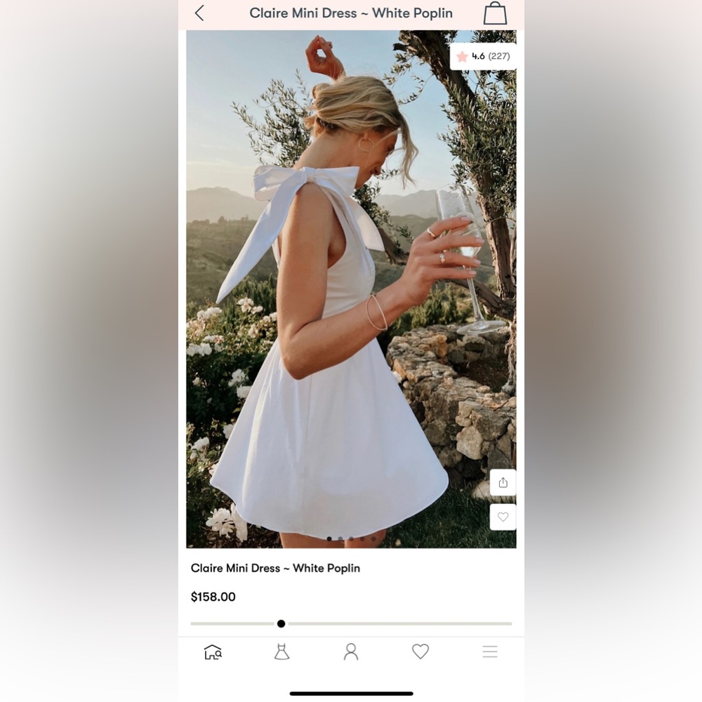Show Me Your MuMu White Tie-Shoulder Mini Dress